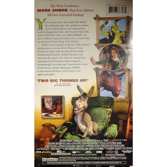 Shrek *SPECIAL EDITION (VHS 2001) - Picture 2 of 3